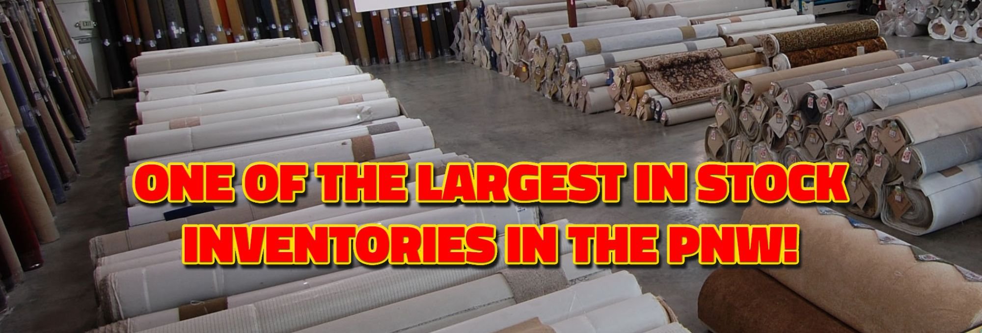 Large flooring inventory at Carpet Liquidators